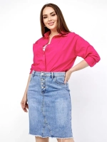 Юбка джинсовая миди с разрезом