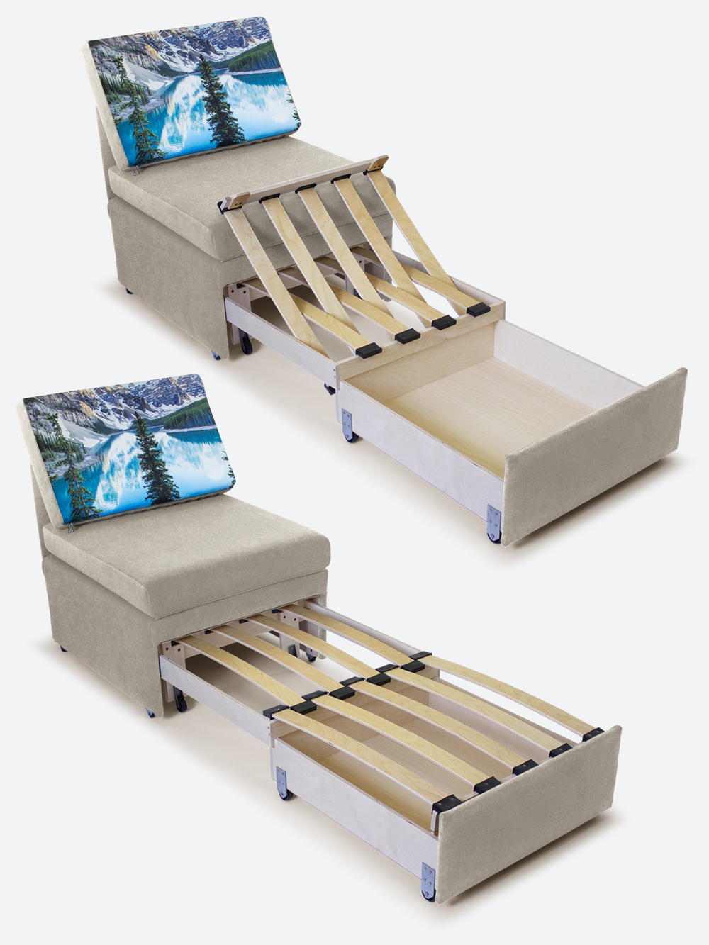 Кресло-кровать "Миник", купон Пейзаж