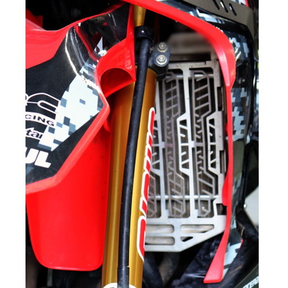 Radiator guard for Honda CRF250Rally (Rally250) (2017-2020). Stainless steel.