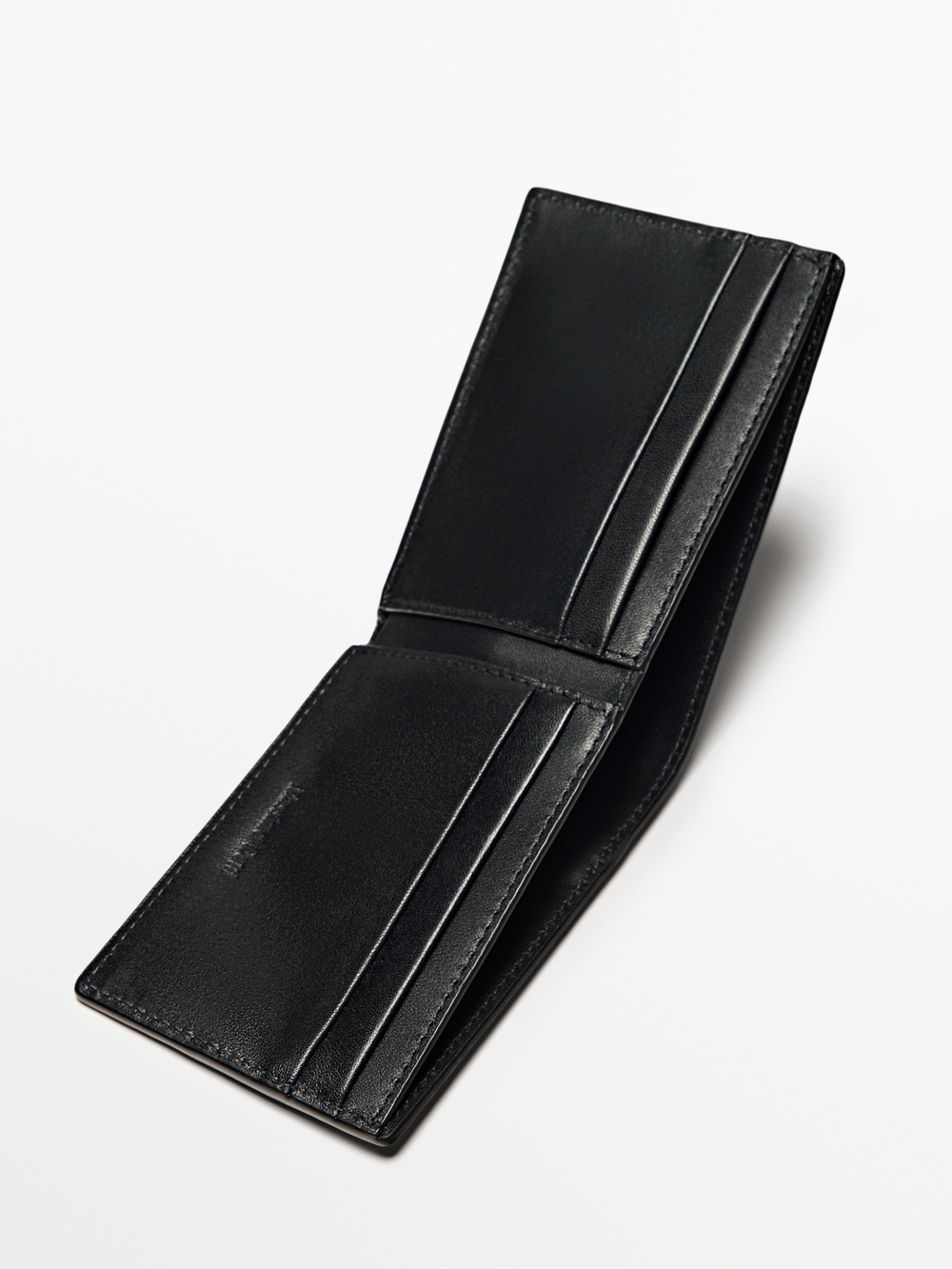 Massimo Dutti Кошелек из кожи наппа, черный