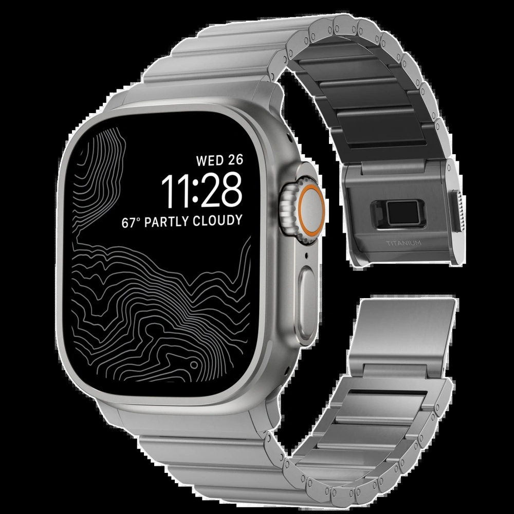 Ремешок Nomad Titanium Band для Apple Watch 42/44/45/46/49мм, Silver (NM1A4HSXT0)
