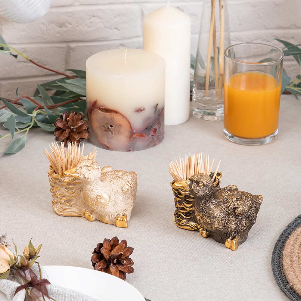 Держатель для зубочисток Уточка Ханни Бронза