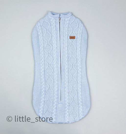 Кокон вязаный "Basic" Голубой