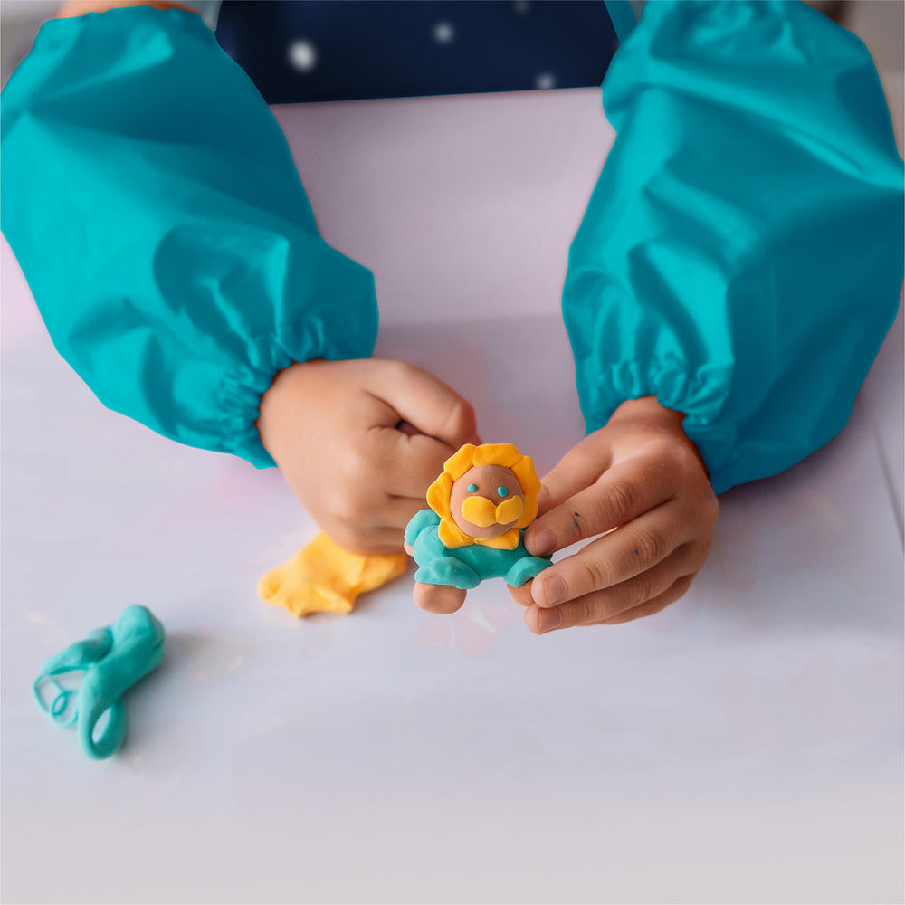 Фартук завязки 49х39 Динозавр (синий)