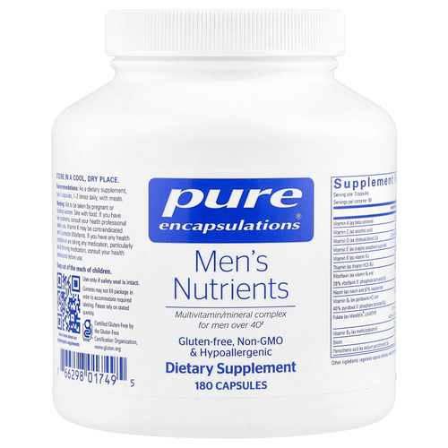 Pure Encapsulations, Питательные вещества для мужчин, 180 капсул