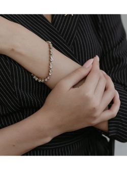 Браслет-дорожка Классик с черными кристаллами Swarovski