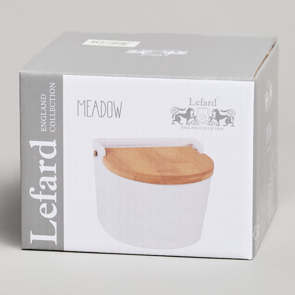 БАНКА ДЛЯ СОЛИ С ДЕР.КРЫШКОЙ LEFARD "MUSE" 11,5*11*9,5 СМ 450 МЛ