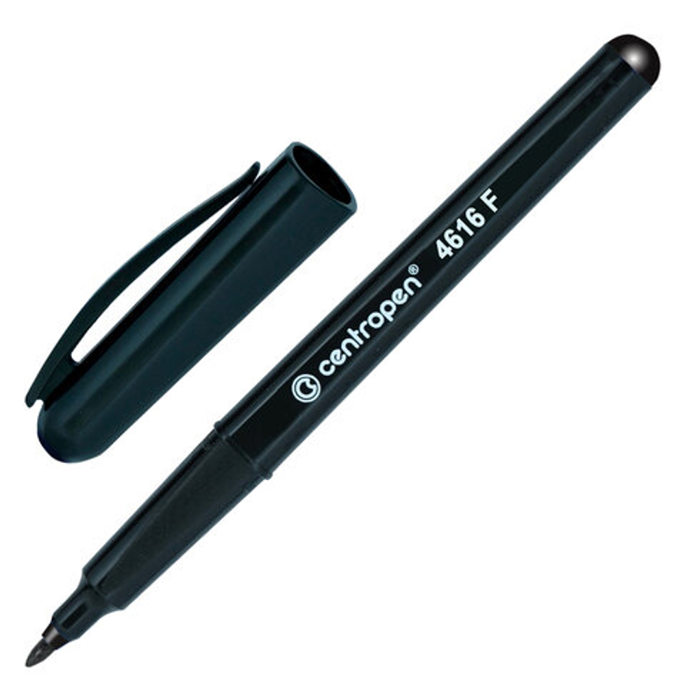 Маркер для CD и DVD ЧЕРНЫЙ CENTROPEN, трехгранная форма захвата, тонкий, 0,6 мм, 4616