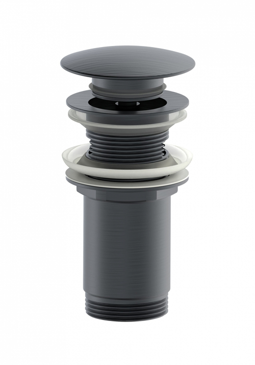 Донный клапан для раковины с переливом 1 1/4 WONZON & WOGHAND, Темный графит (WW-88SS09-BGM)
