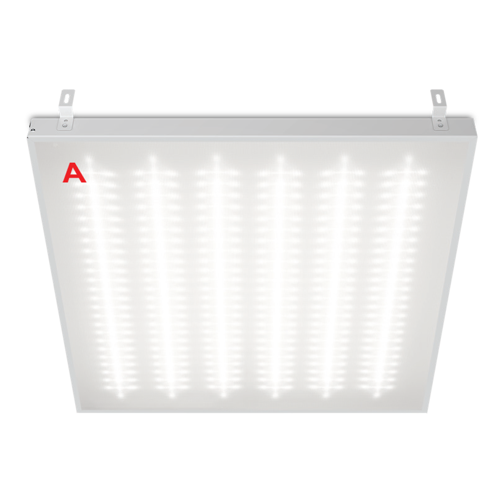 Светильник ГРИЛЬЯТО ДВО02-042 с БАП EM1 54Вт 5000К IP40 Микропризма 6500лм 588х588х40мм WOLTA PRO