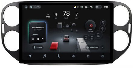 Магнитола для Volkswagen Tiguan 1 2007-2016, Golf Plus (любая кнопка, рамка чёрная 9) - Teyes CC4-PRO монитор 13" 2K QLED на Android 13, Snapdragon 778G, 8+128, AI, CarPlay, DSP, 4G SIM-слот