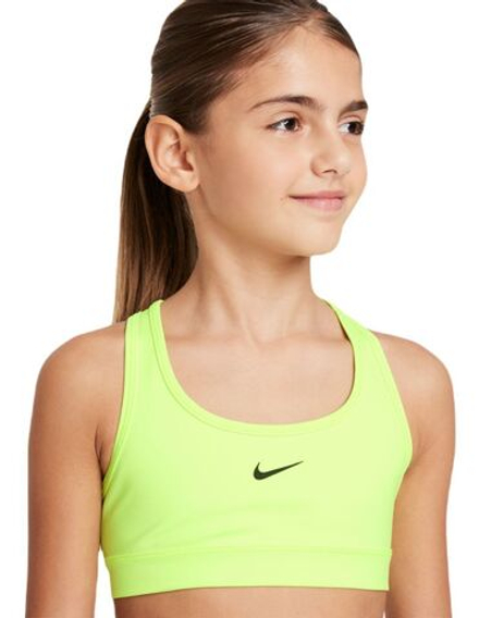 Теннисный бюстгальтер детский Nike Girls Swoosh Sports - volt/black