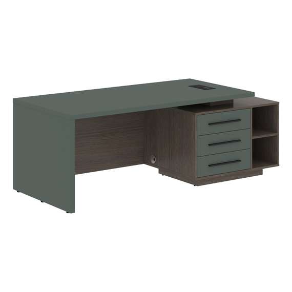 Стол руководителя с тумбой VCT 2190(R)  2100х900х750 VELION