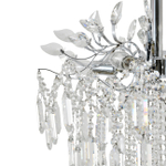 Люстра на штанге 5x40Вт E14, металл/хрусталь, хром/прозрачный