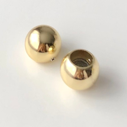 Наконечники "Шарик" d16 мм, цвет золото глянец