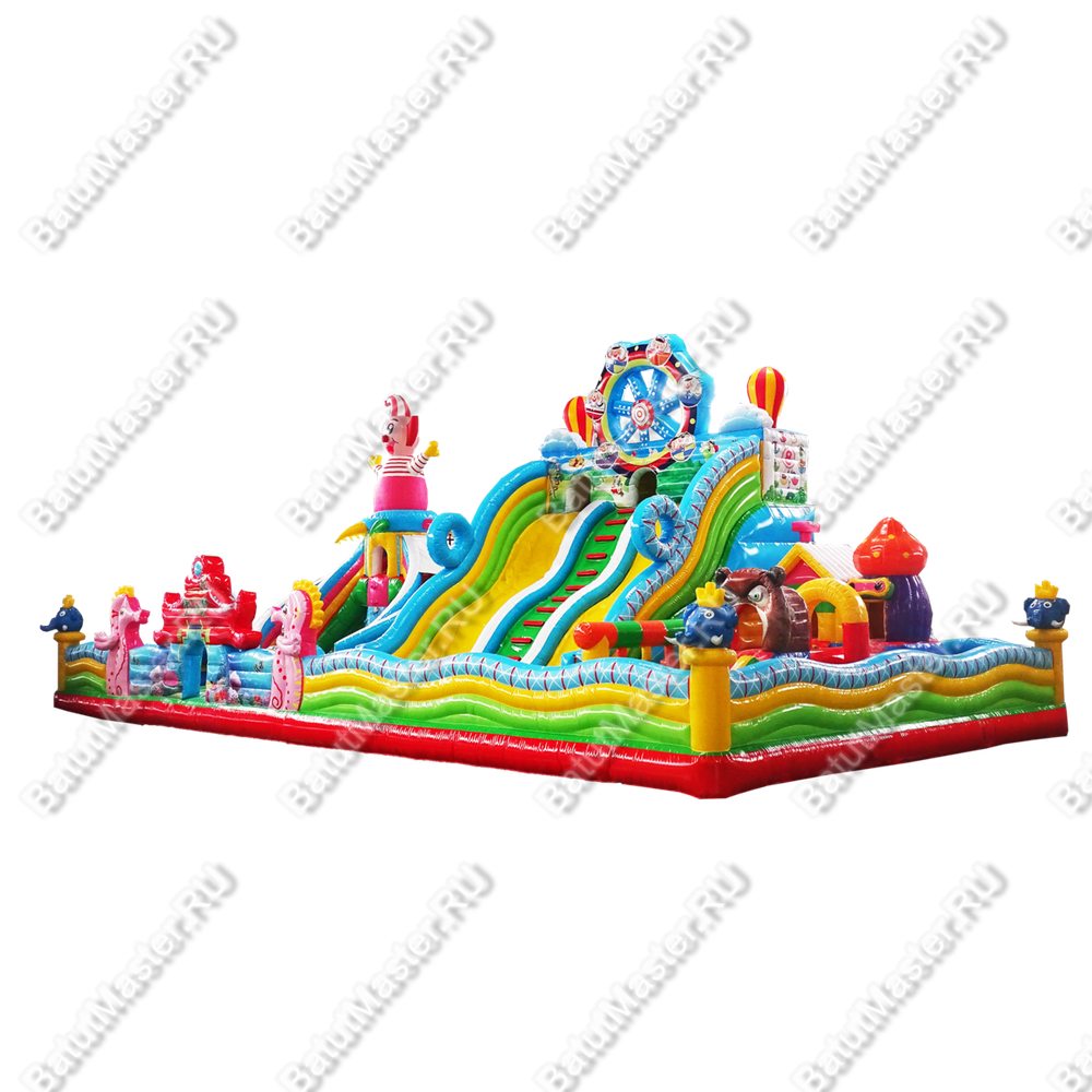 Коммерческий надувной батут "Парк чудес", 18*9*7 м