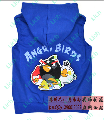 Худи Angry Birds детское без рукавов на молнии