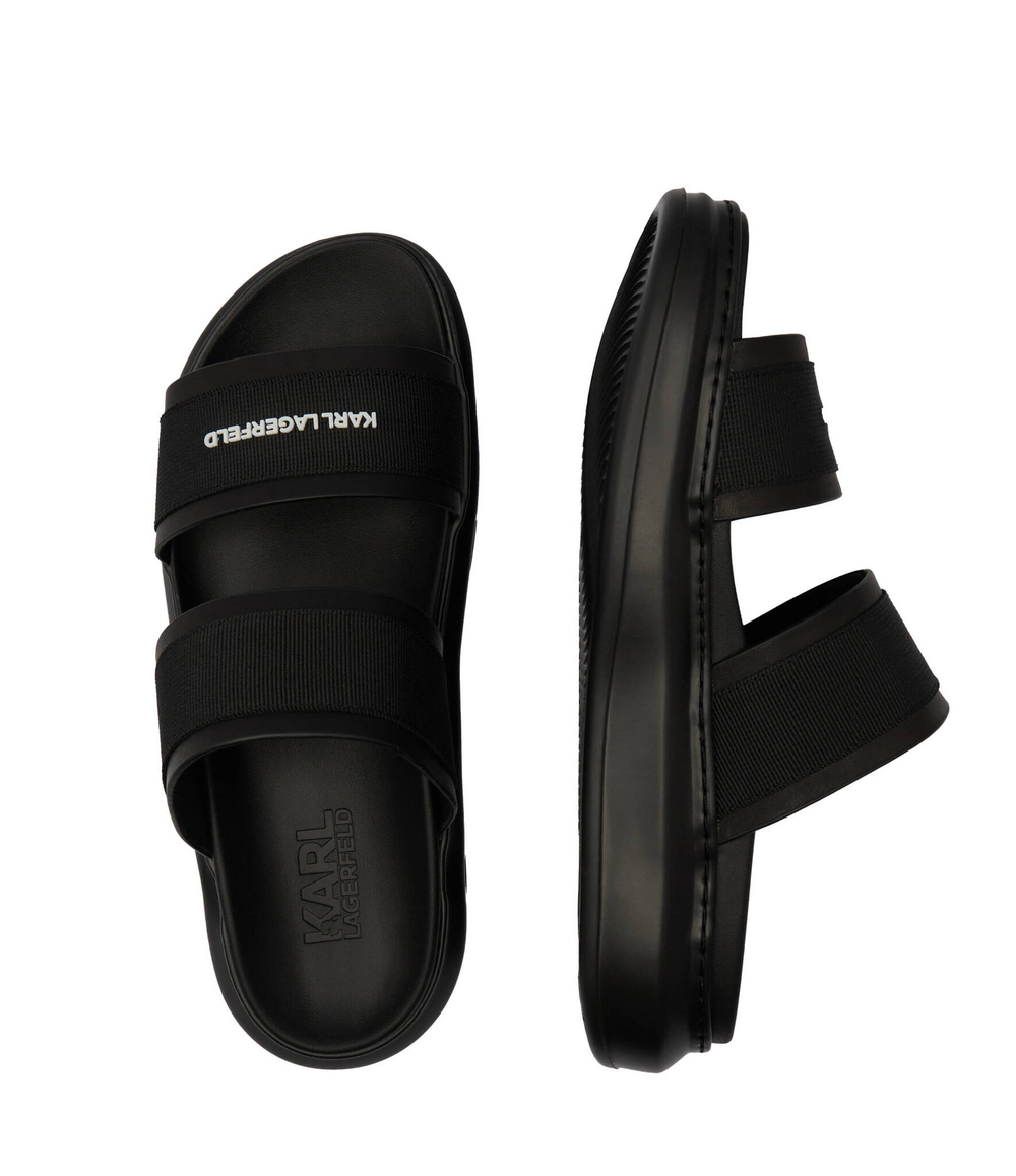 Шлепанцы кожаные kapri mens Karl Lagerfeld - черный(KL52509)