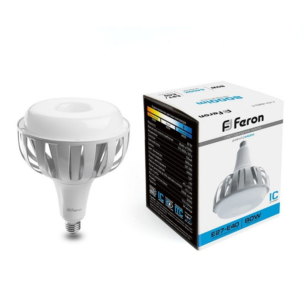 Лампа светодиодная.  80W  230V E27-E40 6400K V170. LB-651