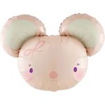 Шар (28''/71 см) Фигура, Милая мышка, Розовый, 1 шт. в уп.