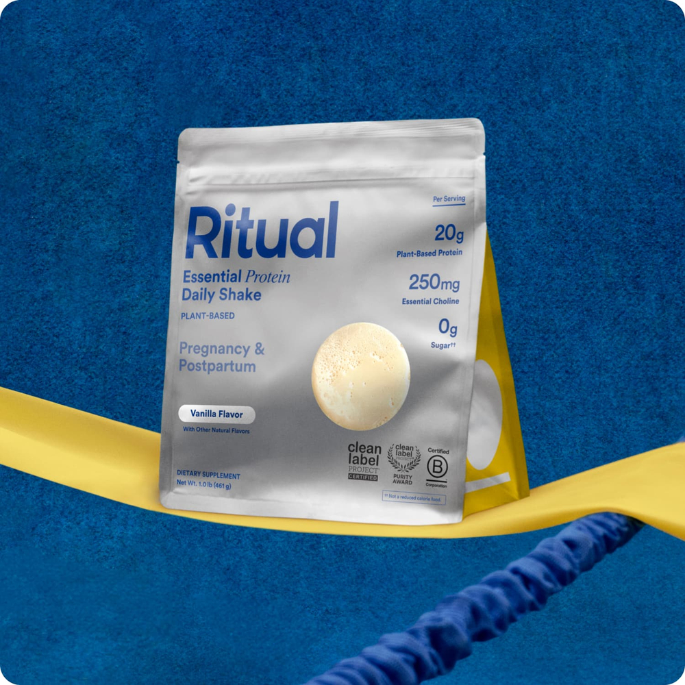 Ritual, Essential Protein, ежедневный коктейль, для беременности и послеродового периода, ваниль, 461 г (1 фунт)
