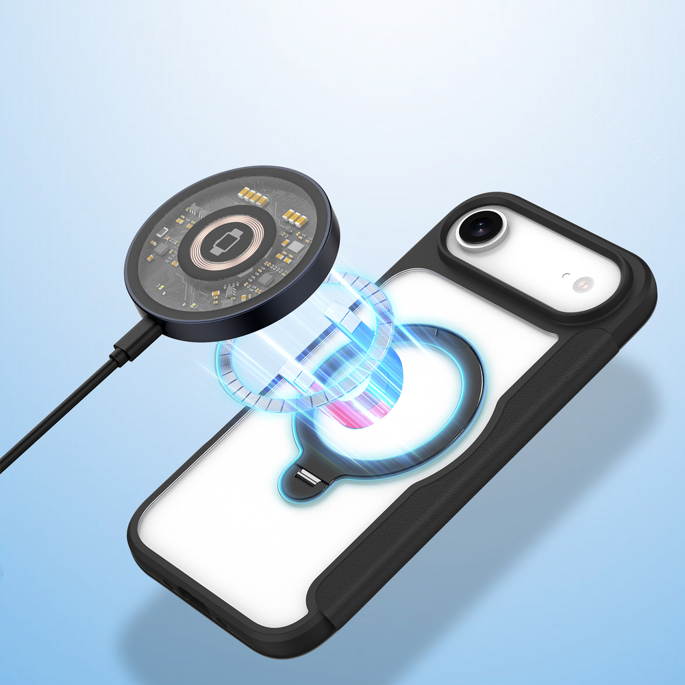 Чехол книжка с поддержкой MagSafe от Dux Ducis для iPhone Air, серия Skin X Pro Series Case (версия с магнитной откидной подставкой)