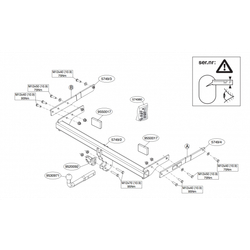 Фаркоп Brink (Thule) 574900 для Ford Kuga (2013 - )(паспорт и сертификат в комплекте)(без электрики)