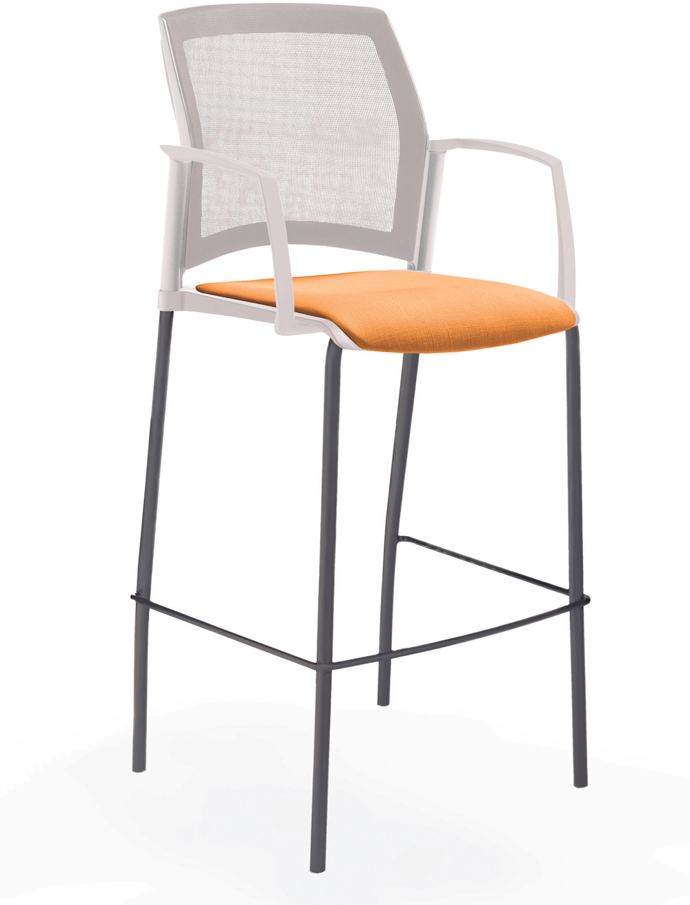 Rewind стул барный со спинкой-сеткой