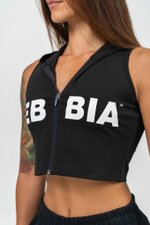 Кофта на молнии SLEEVELESS ZIP-UP HOODIE MUSCLE MOMMY 258 Черная