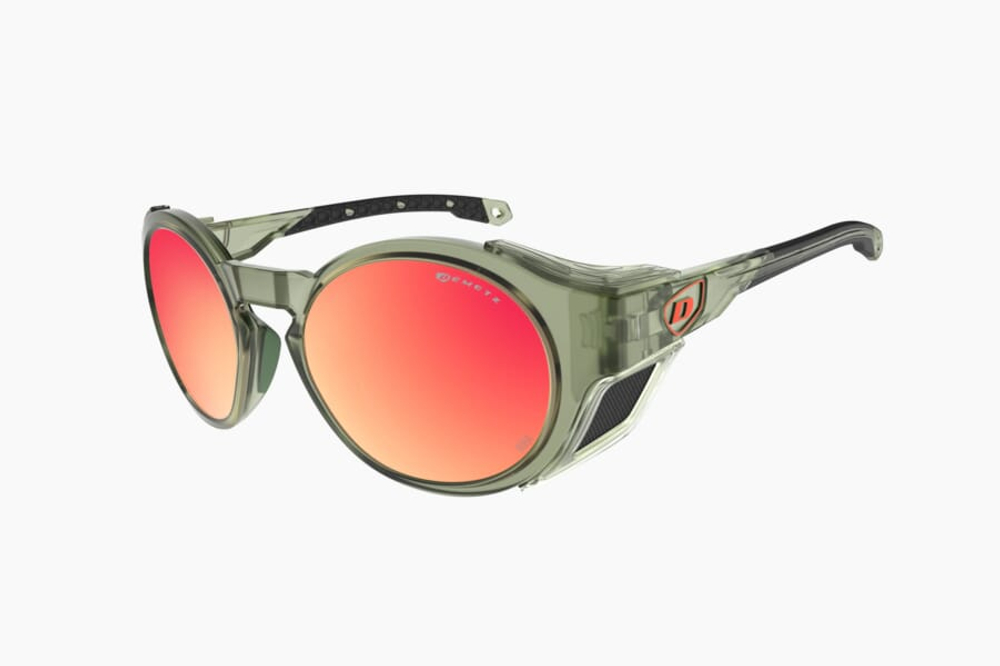 Спортивные очки Demetz Sky-Track / Crystal Green / Matt Black Grey Mirror Red Cat.4