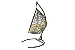 Кресло подвесное Сфера Лайт арт.BG6767 (стойка+основание.корич.,корзн.корич.,подуш.беж. 3уп. (Б))