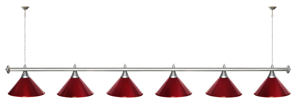 Лампа STARTBILLIARDS 6 пл. (плафоны золотые,штанга золотая,фурнитура золото)