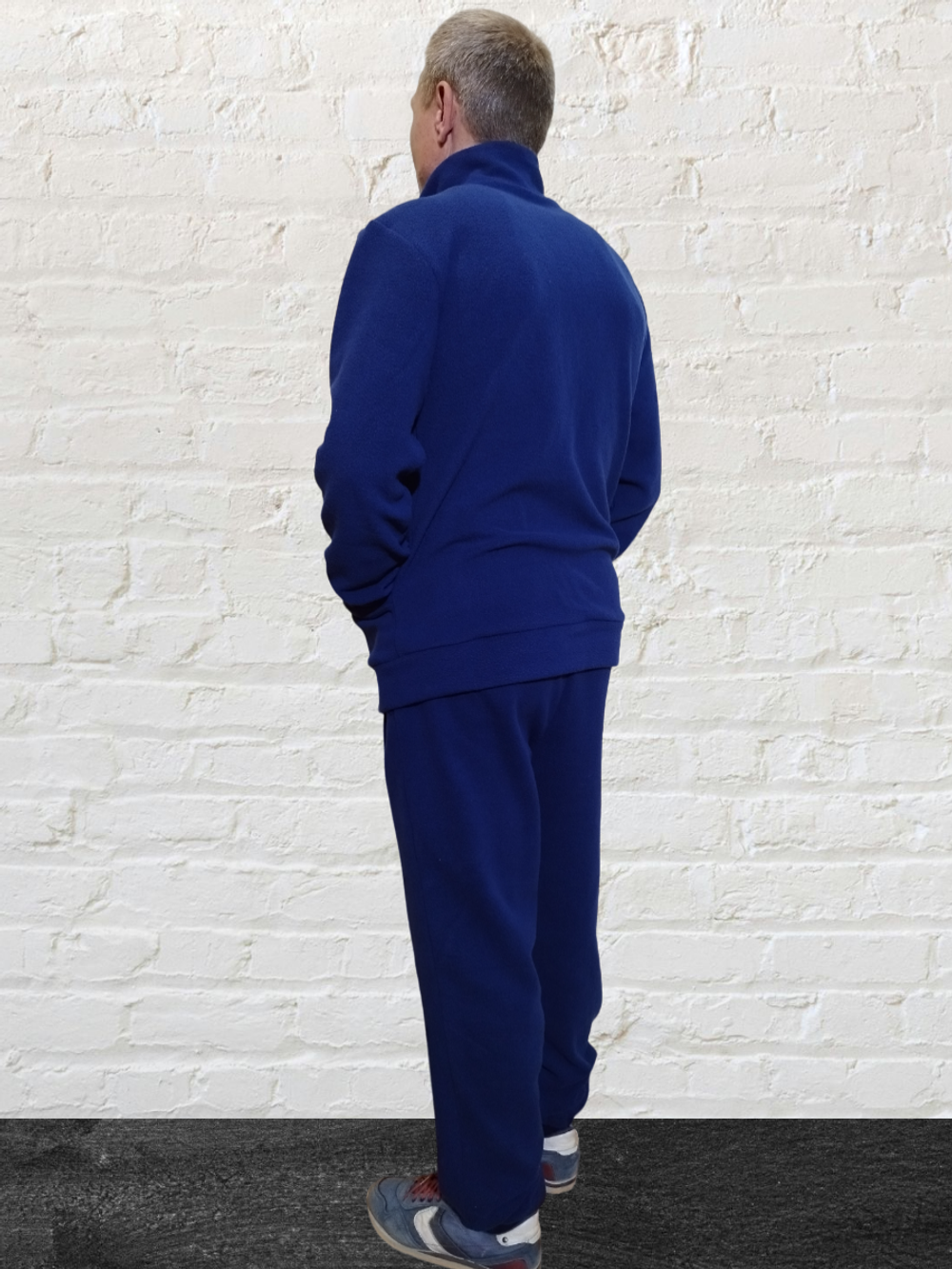 3058 Жакет мужской на замке флис индиго (56)