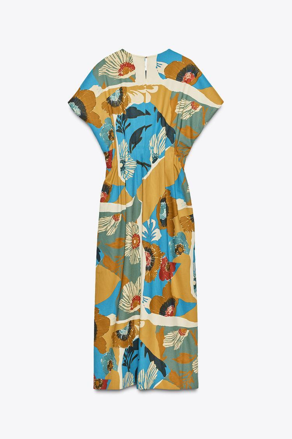 ZARA ПЛАТЬЕ МИДИ С ПРИНТОМ — ZW COLLECTION, РАЗНОЦВЕТНЫЙ