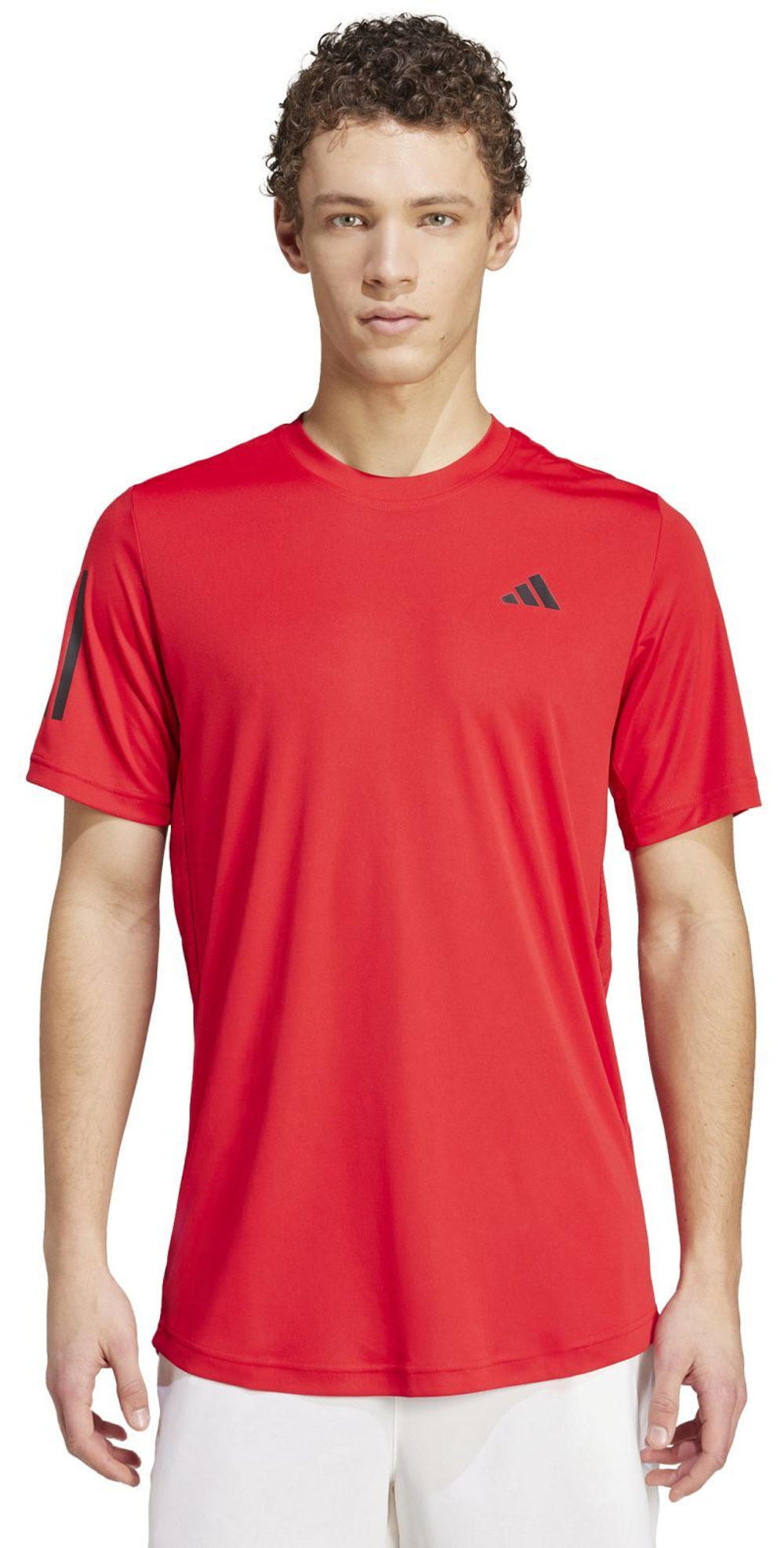 Мужская теннисная футболка Adidas Club 3-Stripes Tennis - красный