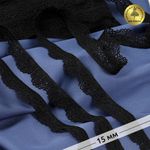 Кружево эластичное (стрейч) 15 мм 8031, цв.02 черный уп.50м, Kruzhevo
