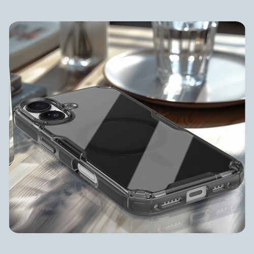 Тонированный чехол с MagSafe для iPhone 17, серия Nature TPU Pro Magnetic (Transparent Black) от Nillkin