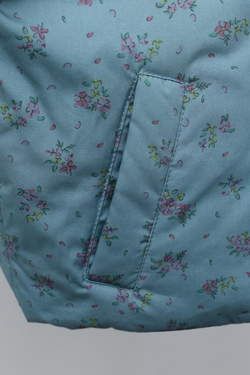 ZARA ЖАКЕТ С ЦВЕТОЧНЫМ ПРИНТОМ, СИНЕВАТЫЙ