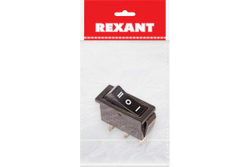 Клавишный переключатель REXANT 250v 15а (3с) on-off-on черный с нейтралью (rwb-411, sc-791) 36-2220