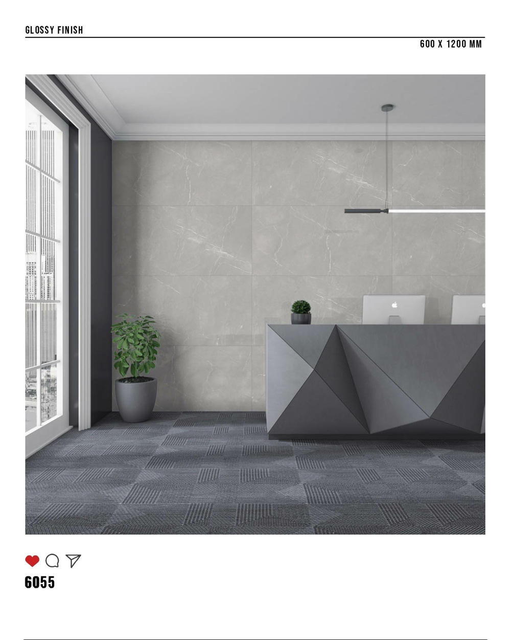 Керамогранит glossy №1 60х120, 6055