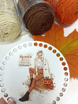 Донышко Принт Девушки-Осень 15см Дизайн в ассортименте