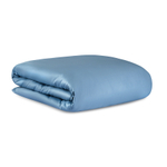 Комплект постельного белья из премиального сатина джинсово-синего цвета из коллекции essential, 200х