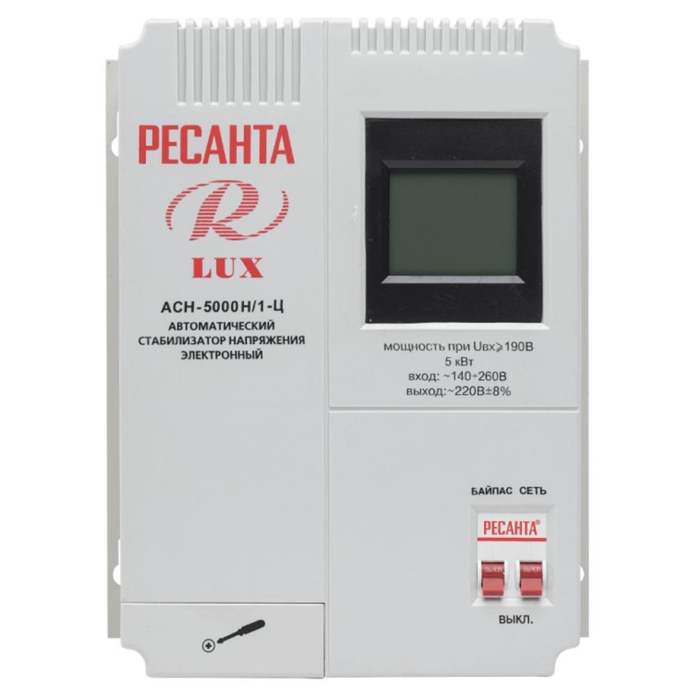 Стабилизатор напряжения серии LUX РЕСАНТА АСН-5000Н/1-Ц