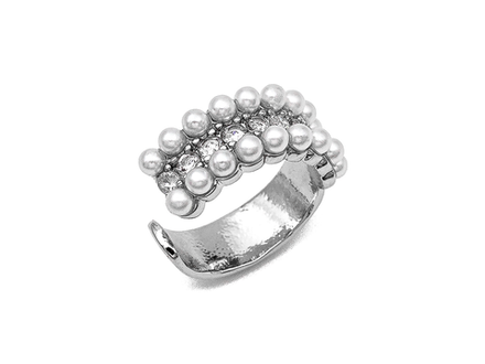 Кафф с бусинами и стразами