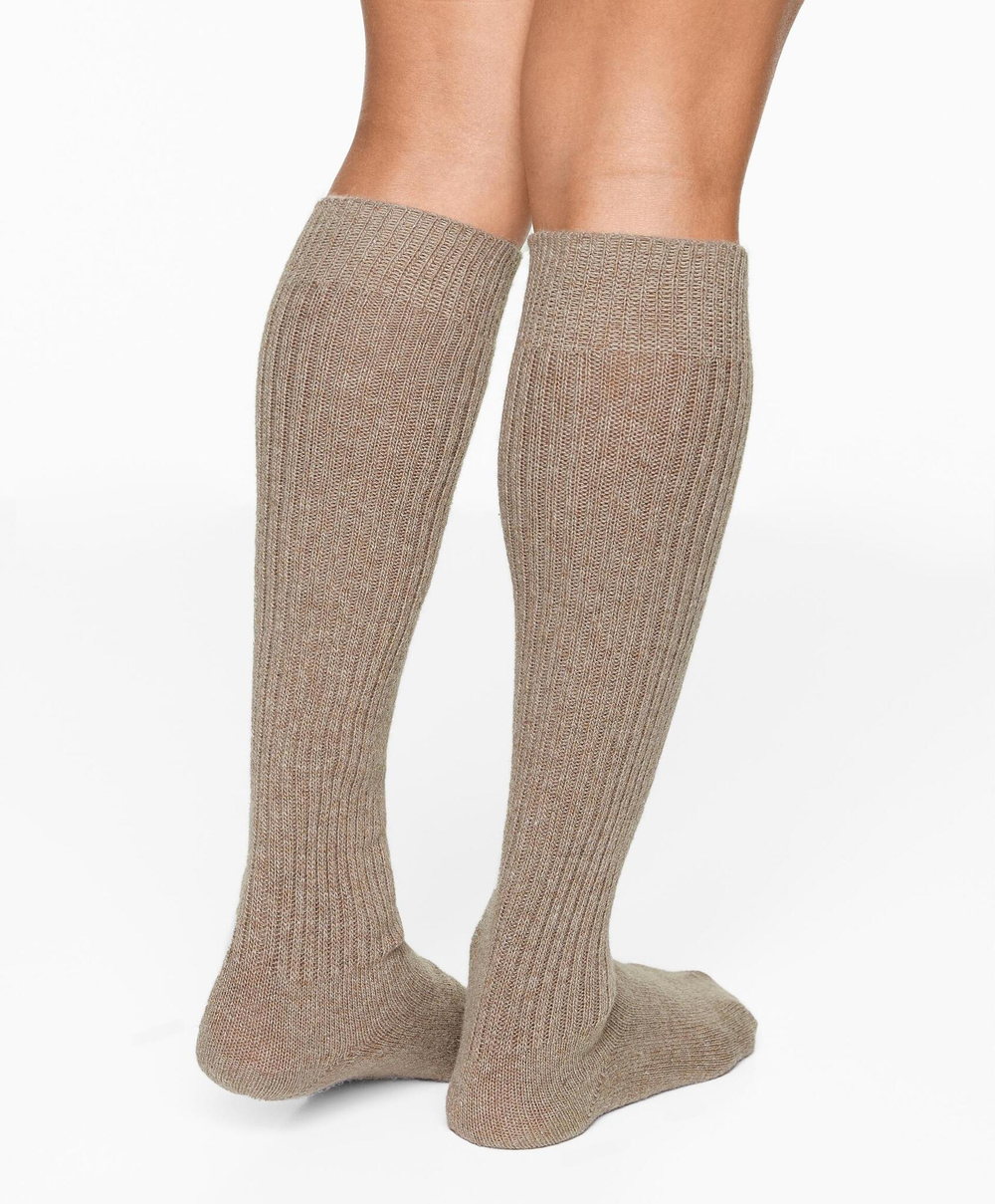 Oysho Длинные носки с добавлением кашемира, коричневый меланж
