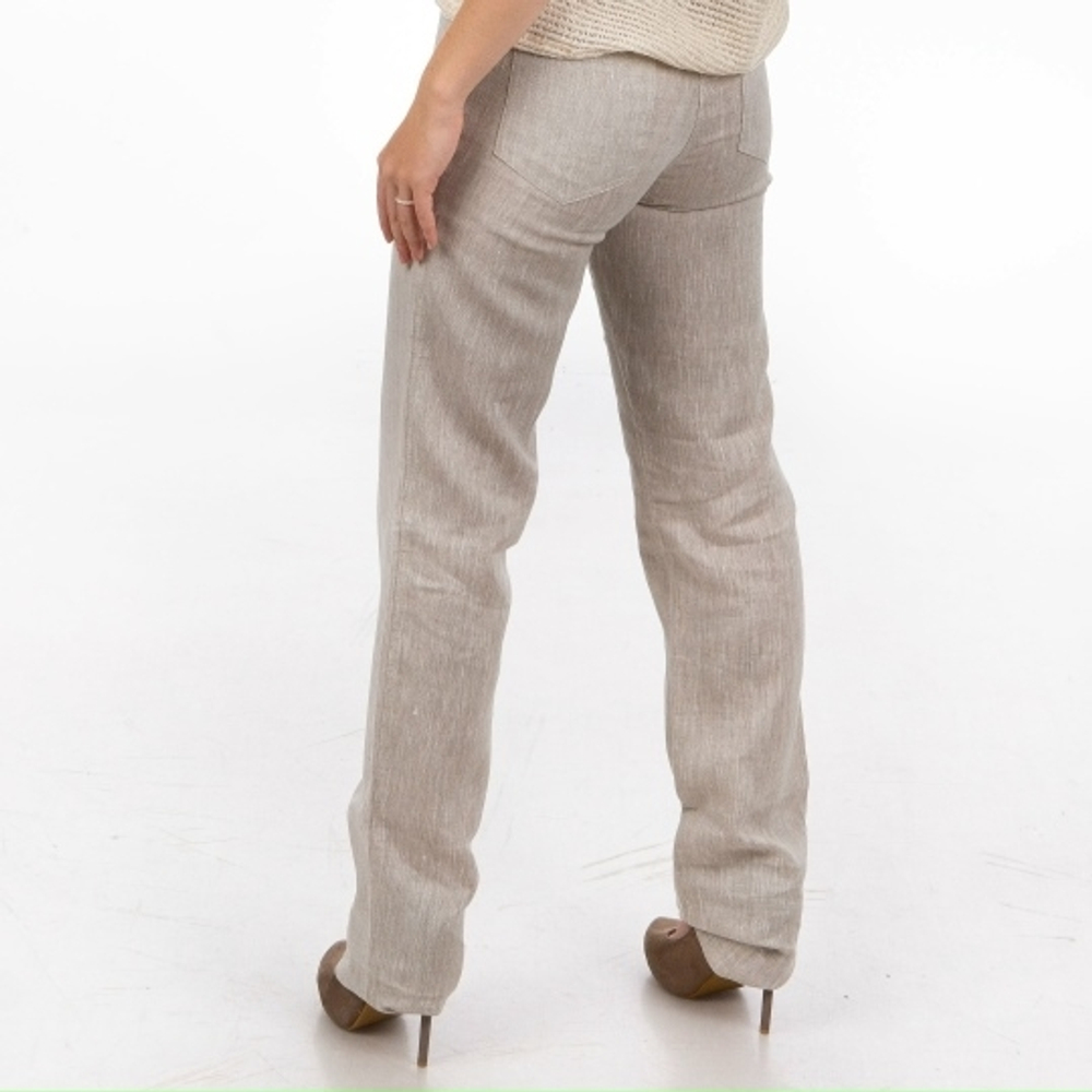Брюки льняные женские (серые)