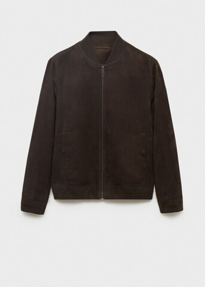 Куртка бомбер из искусственной замши