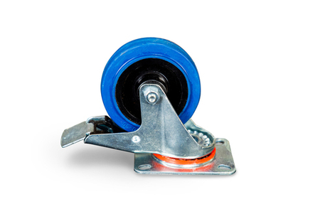 Колесо поворотное резина SRCLb 42 100 мм с тормозом (F)