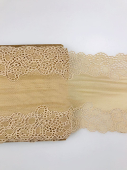 Кружево эластичное песочное 16 см
