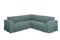 Чехол Жаккард на угловой диван, цвет Серый